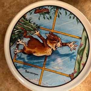 Set of 3 Gary Patterson cat coasters